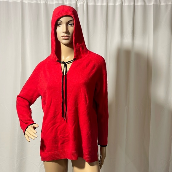 525 America Sweaters - RED CASHMERE HOODIE 525 AMERICA LARGE